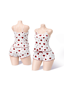 Pijama Feminino Coração Cores Sortidas