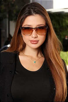 Óculos de sol Urban marron e rose com dourado - unissex
