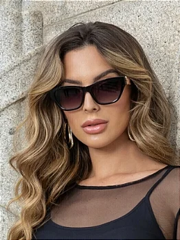 Óculos de sol Milena preto degradê - acetato