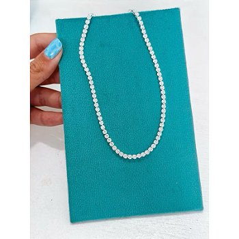 Choker Riviera cristal clássica zircônia a prata 925