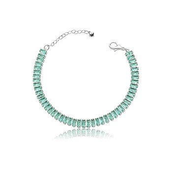 Pulseira Riviera Prata 925 – Pedras Corte Retangular