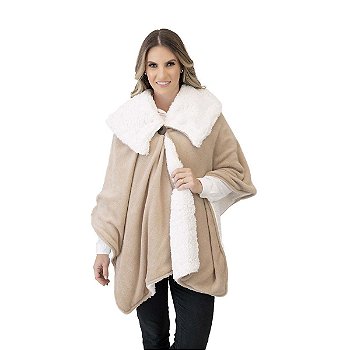 Pelerine Nevada Juma Enxovais – Coral Fleece Sherpa 180g | Maciez e Conforto para os Dias Frios