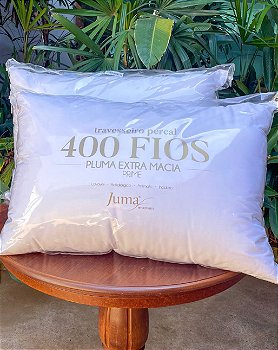Travesseiro Juma Percal 400 Fios Prime – Pluma Extra Macia