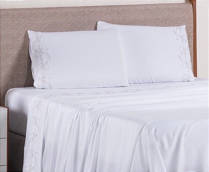 Jogo de Cama Sintonia Casal – Hipercal 200 Fios | Maciez, Elegância e Conforto para suas Noites