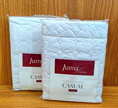 Porta Travesseiro King Casual Juma Enxovais Percal 230 Fios 100% Algodao