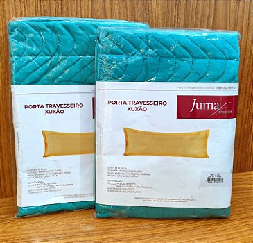 Porta Travesseiro Xuxão Juma Percal 180 Fios Matelassado 1,45m x 45cm