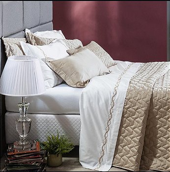 Jogo de Cama Queen Luxury Gregory Juma Percal 400 Fios Acetinado 100% Algodão 04 Peças