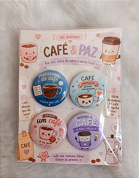 Kit de Bottons Café e Paz