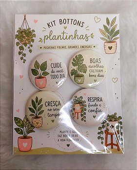 Kit de Bottons Plantinhas