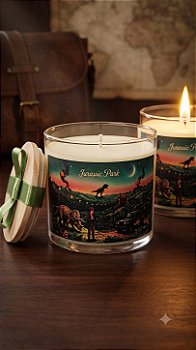 "Jurassic Park"- Vela artesanal com aroma de FIGO NEGRO - 100g.