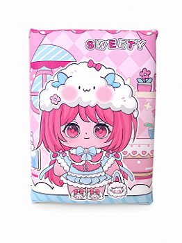 CADERNO ALMOFADADO KAWAII GIRL