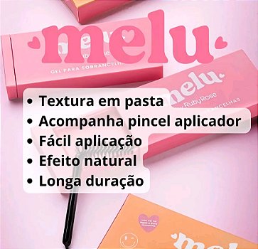 Gel para Sobrancelhas Melu by Ruby Rose Fixação Duradoura e Efeito Brow Lamination
