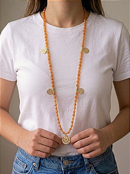 Guia Cristal Cigana Luxo Laranja