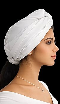 Pano de cabeça Umbanda e Candomblé branco liso