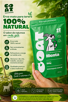 Erva Mate Para Tereré 500g 100% Natural - Menta