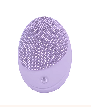 Escova Facial Elétrica Massageadora para Limpeza Facial à Prova d'Água Roxa