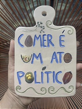 Placa decorativa grande pequi