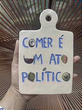 Placa decorativa grande côco
