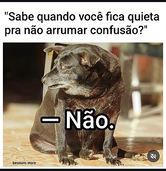 Estatueta Doguinho Meme em Cerâmica Esmaltada