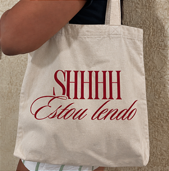 Ecobag Shhhh Estou Lendo
