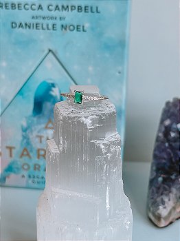Anel Microzirconias Esmeralda Prata 925(16)