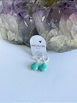 Argolinha Turquoise Prata 925