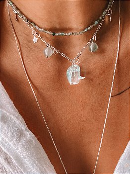 Choker Lua Marinha Prata 925
