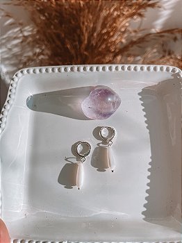Argola Gota Madre Prata 925