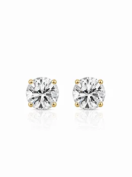 Brinco Folheado a Ouro 18k e Prata Ponto de Luz