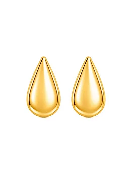 Brinco Folheado a Ouro 18k e Prata Gota