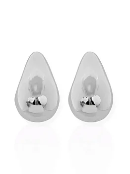 Brinco Folheado a Ouro 18k e Prata Design Gota Moderna