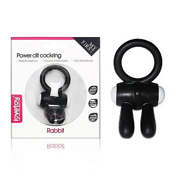 Anel Peniano com Estimulador de Clitóris em Forma de Orelha de Coelho