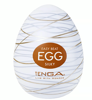 Masturbador em Formato de "Egg" em TPE com Textura Suave - Tenga Egg Silky