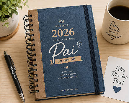 Agenda 2026 Dia dos Pais – Capa Personalizada