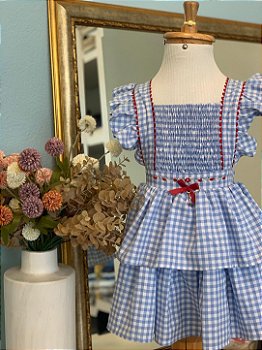 Vestido Xadrez azul Roana