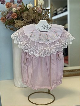 Pimpão Rosa Seco Gola Renda Roana