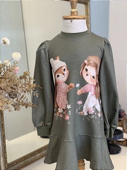Vestido Molecotton Verde Escuro Infanti