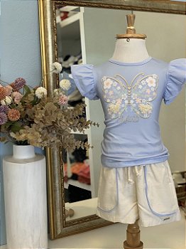 Conjunto Borboleta Azul Angel Infanti