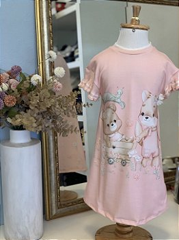 Vestido Malha Rosa Aloha