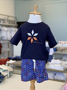 Conjunto Camiseta Marinho e Short de Tactel Dudes