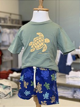 Conjunto Camiseta e Short Tactel Tartaruga Dudes