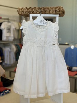 Vestido Batizado Marfim Roana