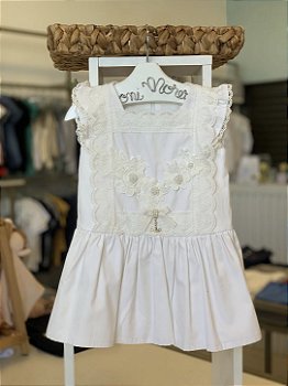 Vestido Batizado Marfim Roana