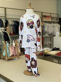 Pijama ML Branco Harry Potter Unissex Veggi