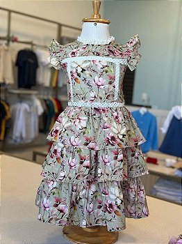 Vestido Verde Florido Roana