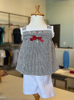 Bata c/ Culote Preto e Branco Roana