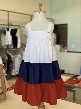 Vestido Navy Tricolor Antonita