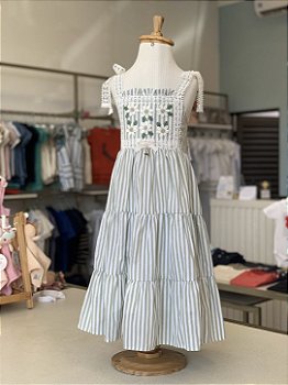 Vestido Margaridas Verde Roana