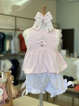 Bata c/ Culote Jardim de Verão Rosa Roana