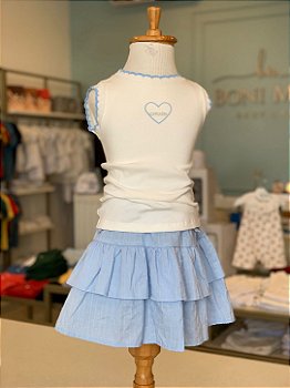 Conjunto Regata e Saia Azul Angel Infanti